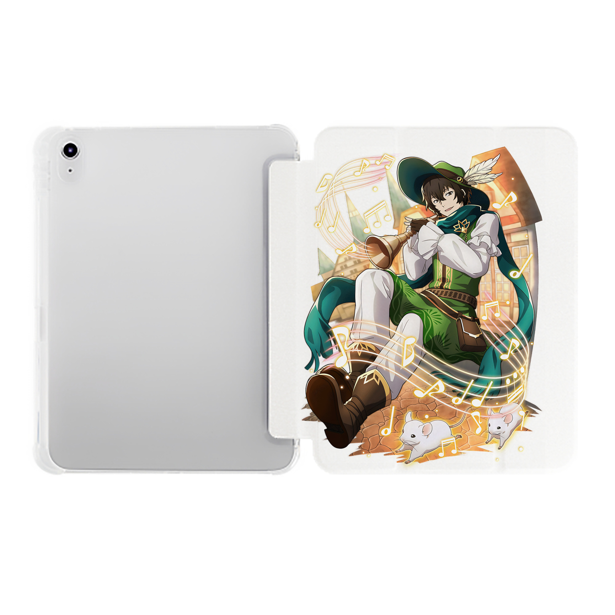 （画像用） 文豪ストレイドッグス Bungo Stray Dogs IPad ケース ペン収納付き 三つ折りスタンド PUレザー×シリコン 対応機種9.5/10.5/10.9インチ